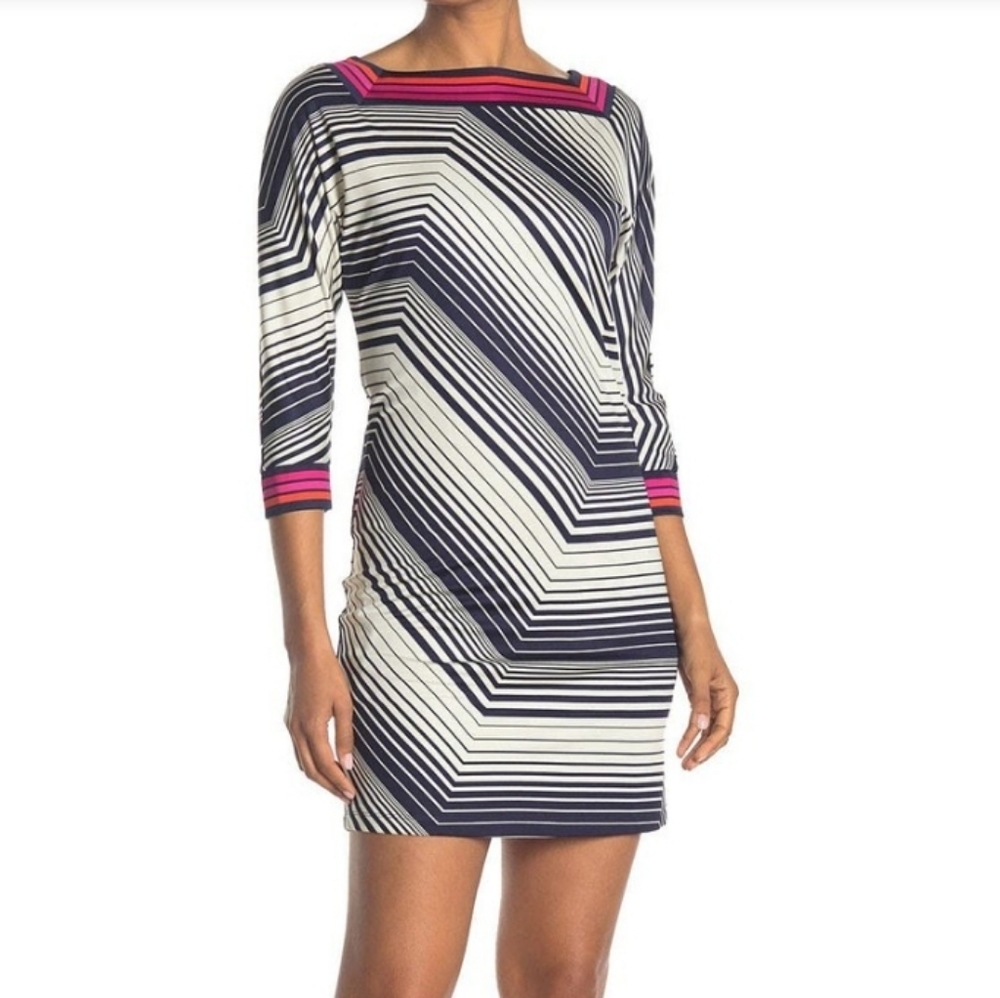 Trina turk square neck bodycon dress bnwt size XS